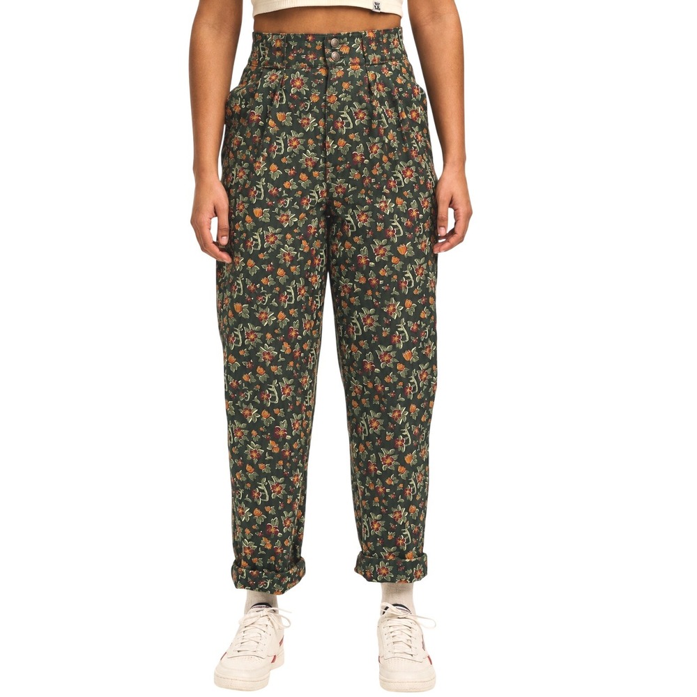 Lucy & Yak Jeans Pants Addison 32R Organic‎ Twill Floral High Waisted Tapered